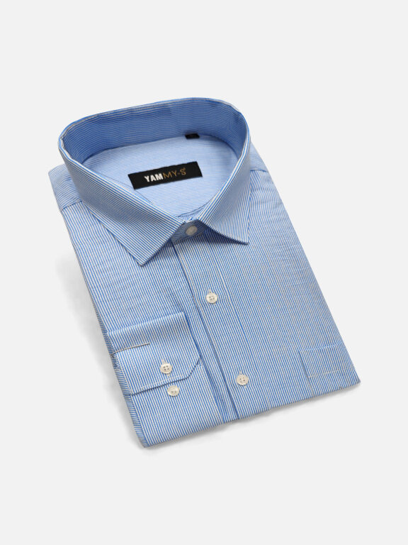 Men's Casual Striped Button Down Long Sleeve Shirts YM02#, Clothing Wholesale Market -LIUHUA, MEN, Tops