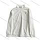 Wholesale white half - zip sweatshirt. Features chest logo, ribbed cuffs & hem. Soft fabric. Ideal for casual wear. Bulk White Clothing Wholesale Market Liuhua