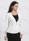 Wholesale Women's Casual Business Metal Decor One Button Plain Cardigan - Liuhuamall