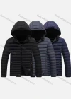 Wholesale Men's Casual Hooded Long Sleeve Zipper Plain Puffer Jacket - Liuhuamall