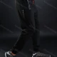 Wholesale Men's Athletic Workout Elastic Waist Drawstring Zipper Pockets Ankle Length Gym Running Joggers L10818# Black Clothing Wholesale Market Liuhua