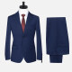 Men's Formal Striped Two Button Blazer Jacket & Pants 2 Piece Suit Set 18226# Blue Clothing Wholesale Market -LIUHUA