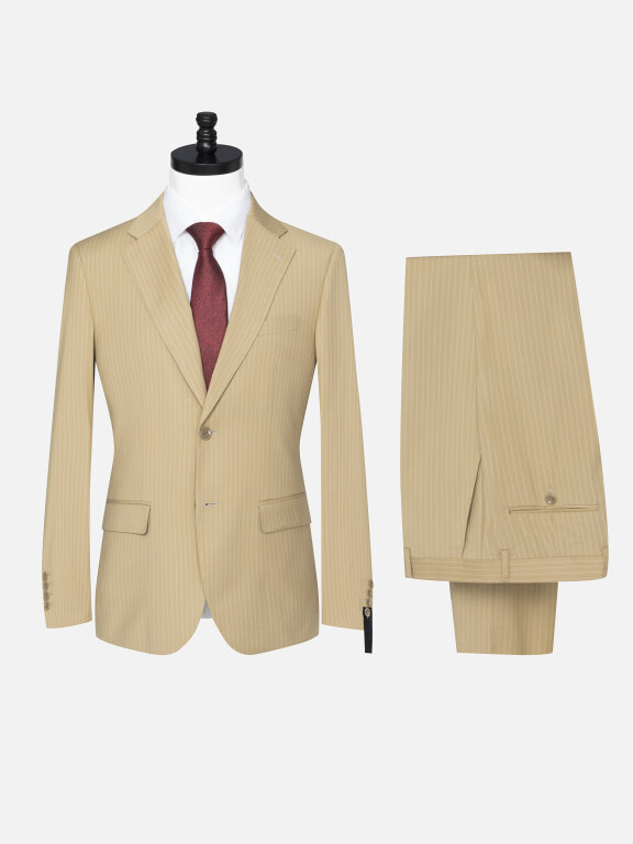 Men's Formal Striped Two Button Blazer Jacket & Pants 2 Piece Suit Set 32317#, Clothing Wholesale Market -LIUHUA, Men, Men-s-Tops, Casual-Shirts