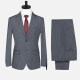 Men's Formal Striped Two Button Blazer Jacket & Pants 2 Piece Suit Set 32317# Slate Gray Clothing Wholesale Market -LIUHUA