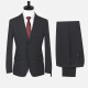 Men's Formal Striped Two Button Blazer Jacket & Pants 2 Piece Suit Set 722574# Dim Gray Clothing Wholesale Market -LIUHUA