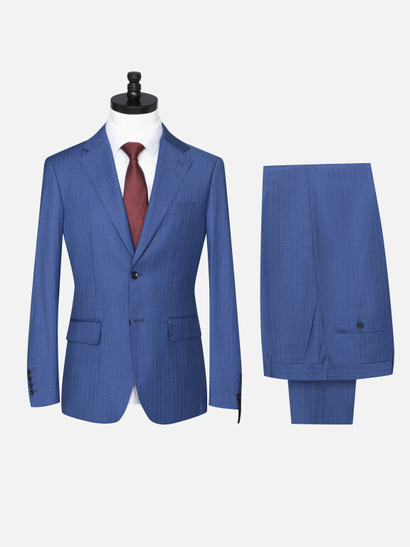 Men's Formal Striped Two Button Blazer Jacket & Pants 2 Piece Suit Set D1508#, Clothing Wholesale Market -LIUHUA, 