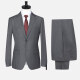 Men's Formal Plain Two Button Blazer Jacket & Pants 2 Piece Suit Set D3088# Gray Clothing Wholesale Market -LIUHUA