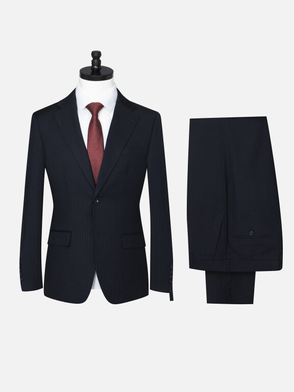 Men's Formal Plain Two Button Blazer Jacket & Pants 2 Piece Suit Set QH24131#, Clothing Wholesale Market -LIUHUA, Men, Men-s-Suits-Blazers, Men-s-Suit-Sets