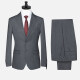 Men's Formal Plain Two Button Blazer Jacket & Pants 2 Piece Suit Set QH24131# Gray Clothing Wholesale Market -LIUHUA