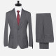 Men's Formal Striped Two Button Blazer Jacket & Pants 2 Piece Suit Set X6070# Gray Clothing Wholesale Market -LIUHUA
