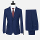 Men's Formal Striped Two Button Blazer Jacket & Pants 2 Piece Suit Set X6070# Medium Blue Clothing Wholesale Market -LIUHUA