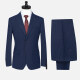 Men's Formal Striped Two Button Blazer Jacket & Pants 2 Piece Suit Set X6070# Navy Clothing Wholesale Market -LIUHUA