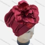Wholesale Women's Plain Floral Decor Wrap Strench Muslim Hijab Turban Cap preview