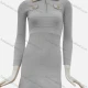 Wholesale Women's Quarter Zip Long Sleeve High Waist Midi Knitted Dress 105# A624# Clothing Wholesale Market Liuhua