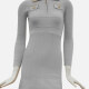 Women's Quarter Zip Long Sleeve High Waist Midi Knitted Dress 105# A624# Clothing Wholesale Market -LIUHUA
