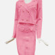 Women's Elegant Crop Jacket Plain 2-Piece Set 106# A628# Clothing Wholesale Market -LIUHUA