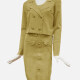 Women's Elegant Crop Jacket Plain 2-Piece Set 106# A668# Clothing Wholesale Market -LIUHUA