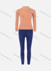 Wholesale Women's Mock Neck Plain Slim Sweater&Pant 2 Pieces Set 2289C-6301# - Liuhuamall