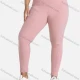 Wholesale Women's Sporty Plain Skinny Fit Elastic Waist Rhinestone Yoga Leggings Pink Clothing Wholesale Market Liuhua
