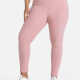 Women's Sporty Plain Skinny Fit Elastic Waist Rhinestone Yoga Leggings Pink Clothing Wholesale Market -LIUHUA