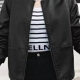 Women's Casual Long Sleeve Zipper Plain Leather Jacket Black Clothing Wholesale Market -LIUHUA