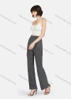 Wholesale Women's Casual Plain High Waist Straight Leg Pants - Liuhuamall