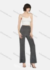 Wholesale Women's Casual Plain High Waist Straight Leg Pants - Liuhuamall