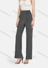 Wholesale Women's Casual Plain High Waist Straight Leg Pants - Liuhuamall