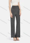 Wholesale Women's Casual Plain High Waist Straight Leg Pants - Liuhuamall