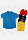 Wholesale Boy's Casual Allover Print Short Sleeve Shirt - Liuhuamall