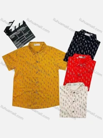 Wholesale Boy's Casual Allover Print Short Sleeve Shirt, LIUHUA CLOTHING WHOLESALE