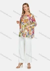 Wholesale Women's Casual Notched Neck Long Sleeve Plant Print Blouse - Liuhuamall