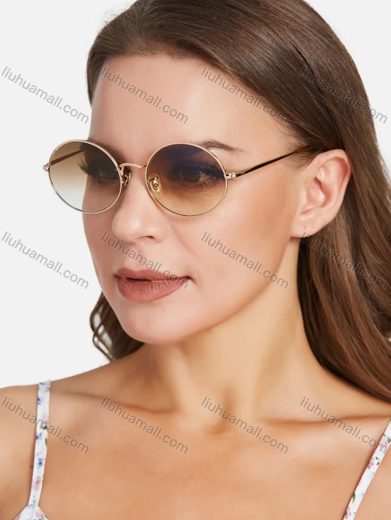Wholesale Metal Round Frame Ombre Lenses Sunglasses, Guangzhou Clothing Wholesale Market & Suppliers - LIUHUAMALL, Accessories