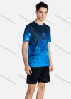 Wholesale Men's Athletic Crew Neck Short Sleeve Abstract Print Breathable T-shirts B1916# - Liuhuamall