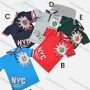Wholesale Boys Casual Short Sleeve Embroidery Letter Graphic Zipper Front Polo Shirts preview