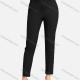 Wholesale Women's Casual Plain High Waist Straight Leg Ankle Length Pants Black Wholesale Clothing Market & Suppliers -LIUHUAMALL