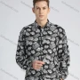 Wholesale Men's Casual Allover Plants Print Button Down Long Sleeve Shirt preview