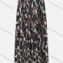 Wholesale Women's Casual Allover Floral Print Paper Bag Waist Pleated Chiffon Maxi Skirts preview