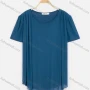 Wholesale Women's Crew Neck Short Sleeve Ruched Plain Knit Tops preview