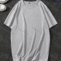 Wholesale Men's Modal Cotton Basic Crew Neck Short Sleeve Loose Plain T-shirt 1701# preview