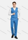 Wholesale Men's Fashion Pockets Lapel Contrast Blazer & Double Breasted Vest & Pants 3 Piece Sets 1545-8884# - Liuhuamall