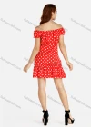 Wholesale Women's Casual Polka Dot Off Shoulder Ruffle Hem Short Dress - Liuhuamall