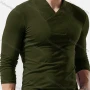 Wholesale Men's Silm Fit High Neck Long Sleeve Warm Plain T Shirt  preview