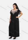 Wholesale Women's African Short Sleeve Embroidery Round Neck Maxi Kaftan Dress #304 - Liuhuamall