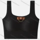 Wholesale Women's Basics Plain Breathable Ribbed With Chain Decor Camisole 605# Black Clothing Wholesale Market Liuhua