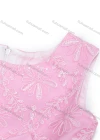 Wholesale Girls Sleeveless Bow Front Appliques Rainbow Lace Hem Flower Girl Dress - Liuhuamall
