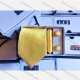 Wholesale Men's Formal Mini Plaid Tie & Pocket Square & Pair Cufflinks Sets Yellow Clothing Wholesale Market Liuhua