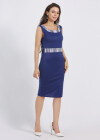 Wholesale Women's Business Striped Splicing Sleeveless High Waist Tank Dress With Cardigan 2 Piece Set - Liuhuamall