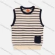 Wholesale Kid's Casual Sleeveless Patch Pocket Striped Knit Sweater Vest MB22BMY634# Navy&Beige Clothing Wholesale Market Liuhua