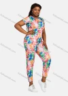 Wholesale Women's 3 Piece Silm Fit Allover Tie Dye Print T-Shirt & Cropped Pants Set With Bucket Hat 28172# - Liuhuamall